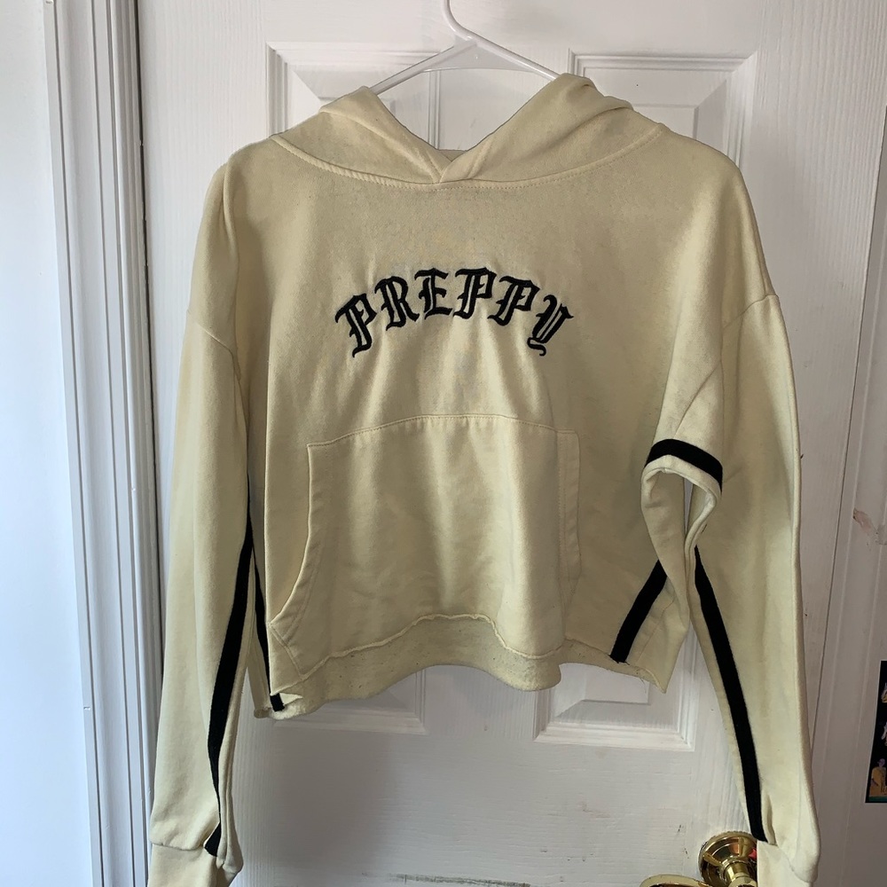 Preppy cropped sweatshirt
